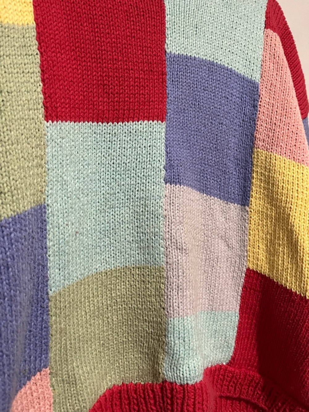 Colourful women’s patchwork sweater - Picture 4 of 4